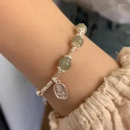 Link pulseiras irregular geométrica frisado sorte jade pulseira para mulheres meninas na moda elegante étnico casamento noiva jóias presentes