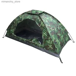 Namioty i schroniska 1PC Sing/ Wątpliwość namiot Ultralight Portab Camping Garden z workiem na dach z powłoką anty-UV Q231117