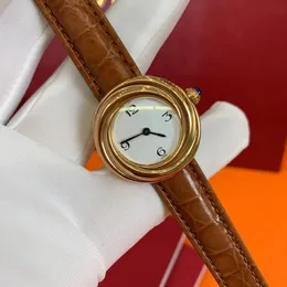 Carier antique clean factory small Women's watches Swiss movement can be used as jewelry quenched blue needles never fade gold-clad silver case high-quality watches