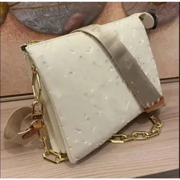 10ACROSSBODY BAG COUSSIN MM CHAIN ​​SHOULD KVINNER EVAL LEATHER HANDSBAG PURSE COUSIN POUCH WIDE REMS PROSKING Fashion Letters Högkvalitativa avtagbara remmar