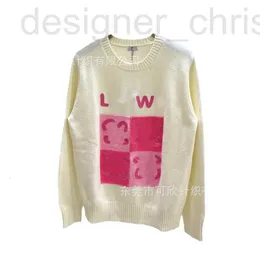 Damenpullover Designer-Luxus-Buchstabenstickerei gestrickter Rundhals-Langarmpullover Lockerer und fauler Stil aus Wolle Neues Produkt für Herbst Winter 2023