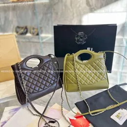 Designer Channel Bag Channell New 23a Small Fragrant Wind 31bag Medium Vintage Cowhide Olive Green One Shoulder Oblique Straddle Handbag Diamond Grid Chain