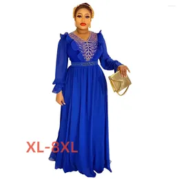 Robe grande taille 4xl 5xl 6xl 7xl 8xl, robe perlée en diamant, col en v, grande taille haute, jupe de sol pour femmes