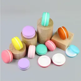 Macaron 5G Taşınabilir Plastik Kozmetik Boş Kavanozlar Pembe/Sarı/Yeşil Şişeler Kapak Göz Farı Makyaj Krem Dudak Balsamı Konteyner Potshigh Q IGLT