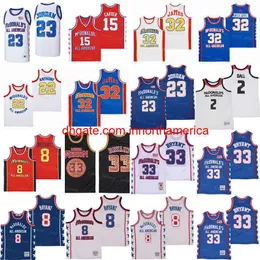 Filme MCDONALDS Basketball Jersey TODOS OS AMERICANOS Vince Carter 15 LEBRON JAMES 32 LONZO BALL 2 Carmelo 22 JOHNSON BRYANT 33 Todos costurados