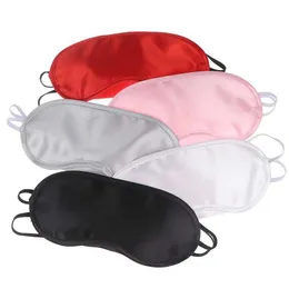 Sömmasker 1pc Silk Eye Mask Padded Shade Cover Patch Sleeping Eyemask Blindbinds Travel Rel Rest Women Män 231116