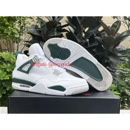 Autentic 4 New 2024 4S Oxidised Green Basketball Shoes White Neutral Grey With Original Box Sports Sneakers 36-48.5