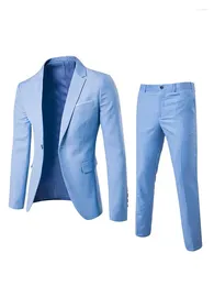 Maglioni da uomo Abiti eleganti da uomo Slim Fashion Solid Office Suit maschile 2023 Autunno coreano maniche lunghe Casual da sposa Bello Blazer