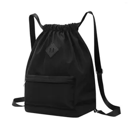 Outdoor Bags Women Men Swimming Large Capacity Adjustable Strap Travel With Drawstring Wear Resistant Gym Backpack Nylon Sports Bag