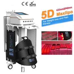 5D 리포 레이저 슬리밍 기계 셀룰 라이트 제거 신체 형성 650NM 940NM MAXLIPO 신체 통증 완화 피부 관리 미용 장비