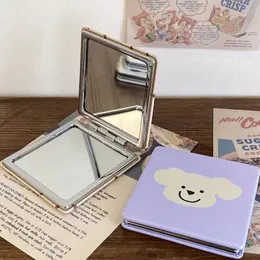 Compact Mirrors Shiny Quicksand Makeup Mirror Portable Magnifying Hand Square Makeup Standing Vanity Foldable Pocket Mirror Cute Compact Girls 231115