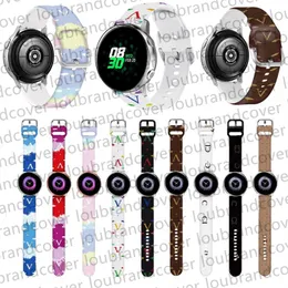 22mm 20mm Silikon Watch Band samsung galaxy watch 5 4 bantları 42mm 46mm Active2 40mm 44mm 45mm Dişli S2 S3 bandı Renkli Baskı Bilezik Değiştirme Akıllı Kayış