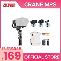 Estabilizadores Zhiyun Oficial Crane M2S 3-Axis Mirrorless Câmeras Gimbal Estabilizador Portátil para Ação Compact Camera iPhone 14 Q231116