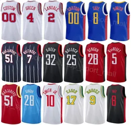 プリントメンズシティバスケットボールJalen Green Jersey 4 Alperen Sengun 28 Jock Landale 2 Jeff Green 32 Boban Marjanovic 51 Jabari Smith Jr