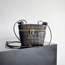 Designer Mini Vanity Case 18cm Bolsa de cosméticos de luxo 10A Top Quality Crossbody Bag Intreccio Lambskin Makeup Bag Mulheres Top Handle Bag 743551 com caixa B63V