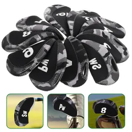 Other Golf Products 10 Pcs Iron Sets Golfs Putter Cover Rod Protector Head Neoprene Supply Sleeve Protectors 231115