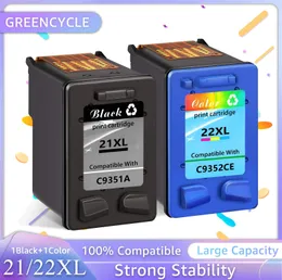 Toner Cartridges Greencycle 21 22 XL Remanufactured Ink Cartridge Compatible for HP 21XL 22XL Deskjet F2180 F2280 F4180 F2200 F380 380 Printers 231116