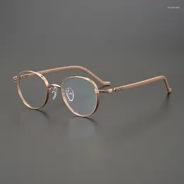 Okulary przeciwsłoneczne ramy Ultra światło czyste tytanowe okulary okularyczne Ramka CH150 IP Patowanie retro okrągłe szklanki szklanki optyczne Japonia Wysoki