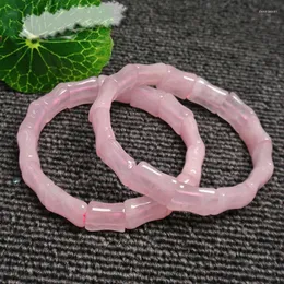 Странд 12x15 мм натуральные розовые кварцевые бусинки браслеты для женских аксессуаров для женщин безделушки бамбуко