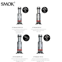 소매 !! Smok Novo 4 Coil LP1 메쉬 0.8OHM DC MTL 0.8OHM/0.9OHM 5PCS/PACK 3 실리콘 링 누출 vape 담배 정통