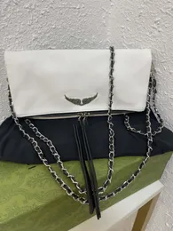 Zadig & Voltaire Genuine Leather Shoulder Bag - Vintage Rivet Design with  Crossbody Chain, High-Grade Quality with Original Box