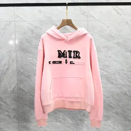 New Men and Women Hooded AMI Relief Letter Pullover Sweatshirts Designer Fashion Classic Hoodie Clothing Couples Hoodies