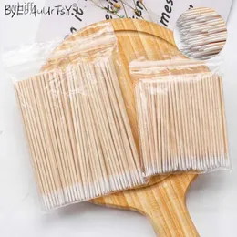 Cotton Swab Disposable Ultra-small Cotton Swab Lint Free Micro Brushes Wood Cotton Buds Swabs Eyelash Extension Glue Removing ToolsL231116