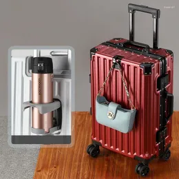 Resväskor bagagepåse 20 tum lösenord Studentvagn Box 26 Uppgraderad med kopphållare stor kapacitet Universal Wheel Business resväska