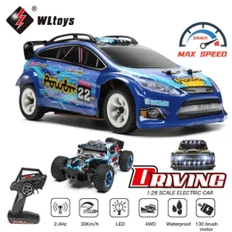 Samochód elektryczny/RC WLTOYS 1 28 284010 284161 2.4G Racing Mini RC Car 30 km/h 4WD Electric Dilot Control Zabawki Drift Dift Dift Difts 231115