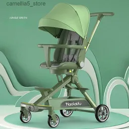 Kinderwagen# Kinderwagen für Babys, zusammenklappbar, für Kleinkinder, Trolley, faltbar, für den Außenbereich, tragbar, Hochansicht, Wagen mit vier Rädern, Q231116