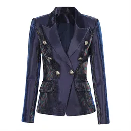 W115 Women's Design Sense of Sequins Glitter Shiny Blazer Party Collision Color Sparkly Common Luxury Suit Jacket