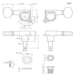 Freeshipping SGM Tuner Magnum Lock Mechanik Stimmschlüssel 16:1 Verhältnis 3L 3R Vobff