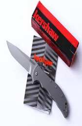 Greatoem Kershaw 3655 Cryo Assisted Grey Titanium Tactical Folding Knives 8CR13Mov 58HRCキャンプハンティングサバイバルポケットナイフUT9452076