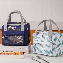 Bolsas de armazenamento Almoço isolado a água Almoço feminino Tote Termal Bento Caixa Cooler para recipiente de alimentos para piquenique ao ar livre