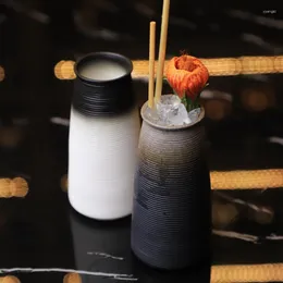 Hip Flabks Retro Ceramics Flask Mały japoński styl ręcznie robiony kreatywny kubki sake domowe okrągłe flaski alcool napój naczyń
