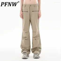 Men's Jeans PFNW Vintage Y2k Flared Overall High Street Cargo Pants Male Autumn Fashion Trousers Safari Style 2023 Stylish 28W1292
