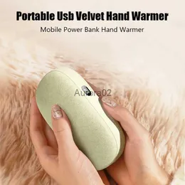 Grzeźby przestrzeni Winter Mini Calentador Portable USB Velvet Ręka ręka ciepła mobilna zasilanie ręczne podgrzewacze ręczne ładowce grzejne podgrzewacze kropla YQ231116
