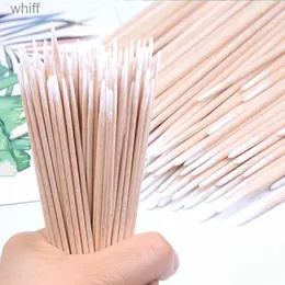Cotton Swab 500/300/100pcs Wooden Disposable Micro Buds Cotton Swabs Cosmetics Makeup Cleaning Stickers for Eyelash Grafting ExtensionL231116