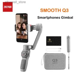 Стабилизаторы Zhiyun Smooth Q3 для смартфонов Gimbal 3-осевые портативные стабилизаторы для смартфонов iPhone/Samsung///Action Camera Q231116