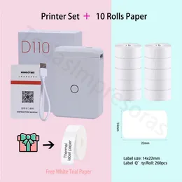 Printer Ribbons Niimbot D110 Mini Thermal Sticker Label Printer Home Outdoor Fibre Cable Label Maker Wireless Waterproof Ribbon Tape Color Paper 231116