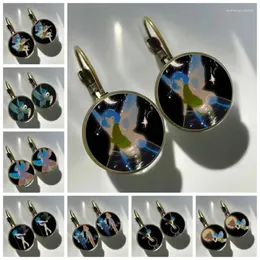 Stud Earrings Arrival Blue Elf Forest Princess French Glass Cabochon Womens Jewelry Special Year