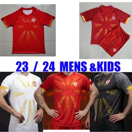 2023 2024 maillots de football de la Macédoine du Nord ELMAS ALIOSKI PANDEV TRAJKOVSKI JAHOVIC RISTOVSKI MUSLIU 23 24 équipe nationale Domicile Extérieur 3ème maillot de football pour hommes