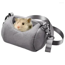 Sac de transport Portable pour petits animaux, sac à dos chaud en peluche pour Hamster, mallette de voyage sortante avec fenêtre en maille