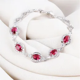Strand RONGQING Gorgeous Zircon Micro Inlay Red Bracelets For Women Beautiful Engagement Gift Armbanden