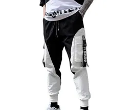 Calça masculino preto hip hop streetwear jogadores calças de moletom casual harém de algodão Supermes