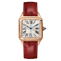 Moda feminina relógio de quartzo movimento designer relógio feminino caixa de aço inoxidável ultra fino pulseira de couro opção multi cor