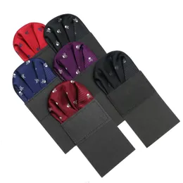 Bow Ties 6 Colors Skull Pocket Fanshes for Halloween Festival Mens Suit Tuck Thest Pladel Design Design Clanskerchiefs Blue Red Black Party Hanky