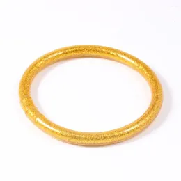 Bangle 1pc Gold Bangles Bouddhiste Jonc Armband för kvinnor Fashion Buddha Girl Temple Lucky Symbol Silicone Jewelry