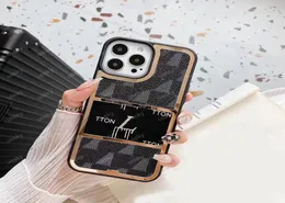 2022 Luxurys Designer Leder Phone Cases Marke für IPhone 11 12 13 Pro Promax Blume Abdeckung Antifall Fall Brief Fällen D2112073Z3408008