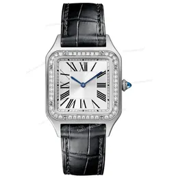 مراقبة أزياء Wath's Quartz Movement Cowwhide Strap Top Designer Watch Stainless Steel Tertra-Shin Diamond Watch Watch Propexatile Skirt Watch